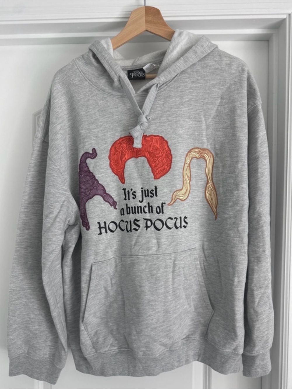 Gray Hocus Pocus Graphic Hoodie